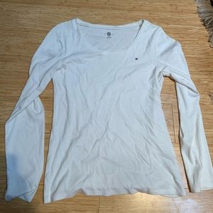 White long sleeve tommy hilfiger shirt